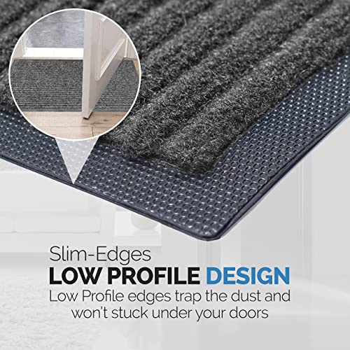 Milosc Doormat, Dirt Trapper Door Mat for Indoor & Outdoor, Anti Slip Heavy Duty Waterproof Rubber Doormats - Image 4