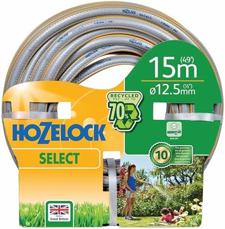 HOZELOCK - Select Hose 12.5mm x 15m, Braided Reinforcement, Hard-...
