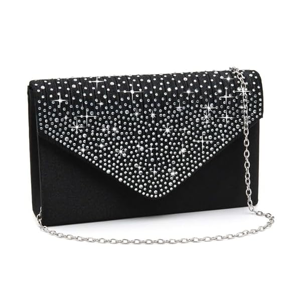 Milisente Clutch Purses for Women evening Glitter Wedding Purse Crystal Envelope Clutches Shoulder Bags