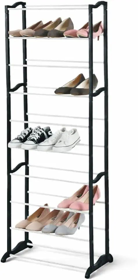 Sapateira Vertical Organizadora 10 Andares – Prateleira Multiuso para Sapatos, Tênis e Sandálias – Organizador Compacto para Quarto, Closet ou Lavanderia