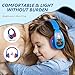 MindKoo Kids Wireless Headphones Bluetooth Over-Ear Headset with DIY Cartoon Stickers Foldable Volume Limiting Earphone for Children