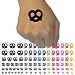 German Pretzel Solid Temporary Tattoo Water Resistant Fake Body Art Set Collection - Brown (One Sheet)