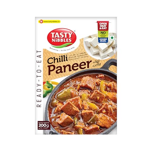 Image of Tasty Nibbles Ready to Eat Chilli Paneer 200g | Open Heat & Eat | Vegetarian | No Added Preservatives | Japanese Retort Technology [Pack of 1]