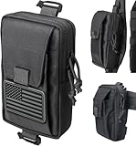 LIVANS Tactical Backpack Accessories Pouch, Molle Accessories Shoulder Strap Attachment Pouches Utility EDC Phone Pouch Sport