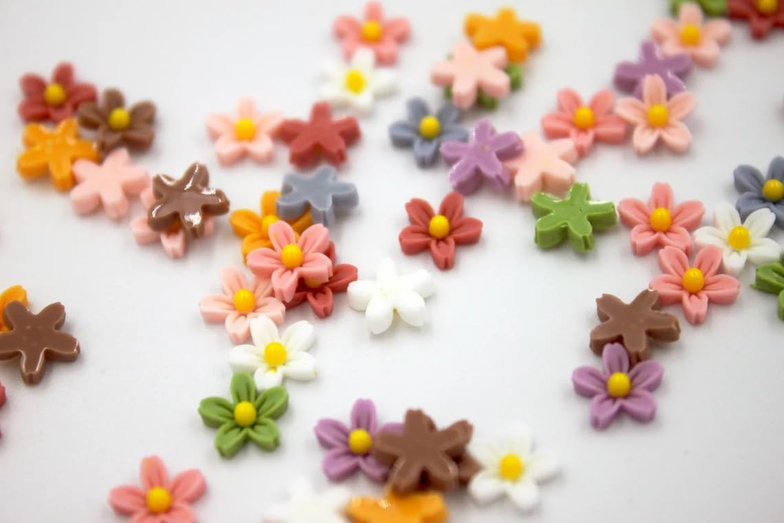 Fleurs Miniatures En Résine - Lot De 50 | Pour Décoration DIY, Jardin Féérique, Nail Art