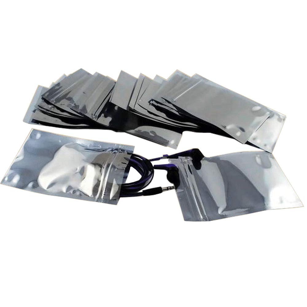 SUNFUA 100 Pezzi Borse Schermanti ESD Riutilizzabili Borse Antistatiche Hard Drive per Schede Madri Dischi Rigidi e Dispositivi Elettronici(100 mm x 150 mm)
