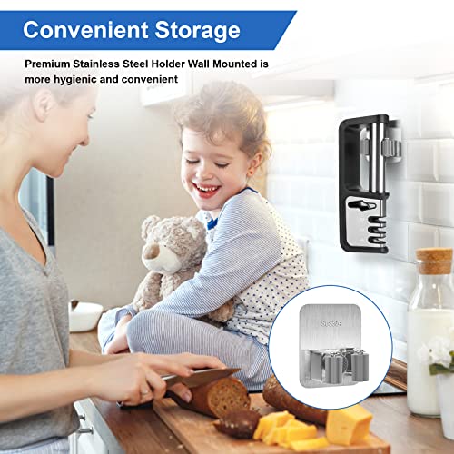 4-In-1 Knife Sharpeners With A Wall-Mounted Holder, 3 Stage Knife Sharpener Help Repair, Restore And Hone Straight Blades, Knife Sharpeners Work For Kitchen Knives, Scissors, And Steel Knives #TOP1
