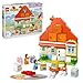 Produktbild LEGO DUPLO Bluey: Blueys Familienhaus mit Memory-Spiel - Lernspielzeug für Kleinkinder - Inkl. 3 Minifiguren, aufklappbare Fenster und Brettspiel - Geschenk für Jungen & Mädchen ab 3 Jahren - 10459