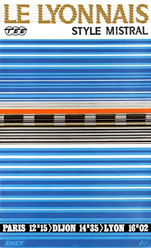 Générique Affiche Poster Lyonnais Tee sncf Reproduction Format Size 50x70 cm Papier 300 GR
