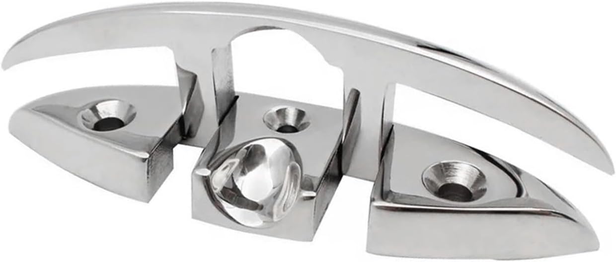 Marine Hardware 6" 316 Stainless Steel Mooring Cleat Folding Boat Accessories Marine Marine Boat Yacht Bollard Boat Ship Mooring Dock Neat Cleat