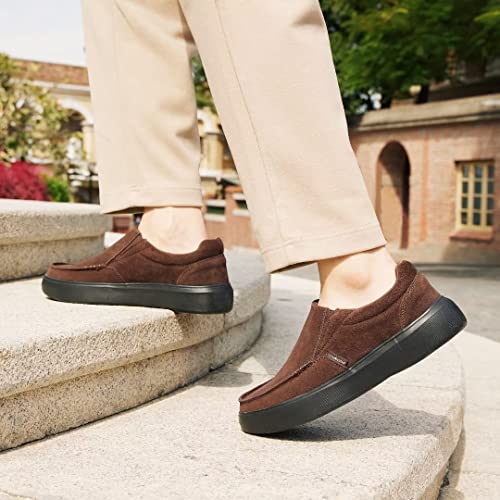 Orthocomfoot Loafer Shoes With Arch Support, Comfortable Plantar Fasciitis Leather Shoes For Men's Walking, Pain Relief Size 8 #TOP5