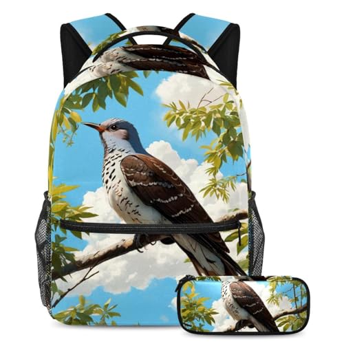Sac à dos grand volume 40cm avec trousse assortie pour adolescents stylés
