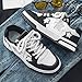 Women’s Y2K Star Chunky Sneakers - Cute Platform Skateboard Shoes with Thick Sole & Mesh Upper for Casual Walking, School Fashion Streetwear (Black + White,10.5)