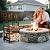 INNO STAGE Firewood Rack Fireplce Firepit Tools Set Double Layer Iron Wood Log Holder for Fire Place Outdoor Indoor Accessories-Brush, Shovel, Tong, Hook