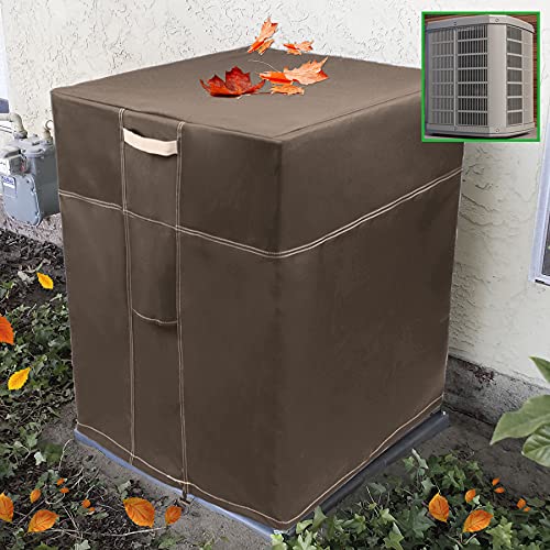 Forestchill Klimagerät Abdeckung für Kondensatoreinheit, Schutzabdeckung für Zentralklimagerät, Wärmepumpe, Braun 28“L x 28“W x 32“H-8