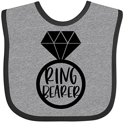 Inktastic Ring Bearer Wedding Party Baby Bib Heather And Black 3Be1A #TOP13