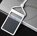 Akak Store Vertical Style Aluminum Alloy Metal ID Badge Holder ID Card Holder /w White Elastic Adjustable Neck Lanyard （Silver）