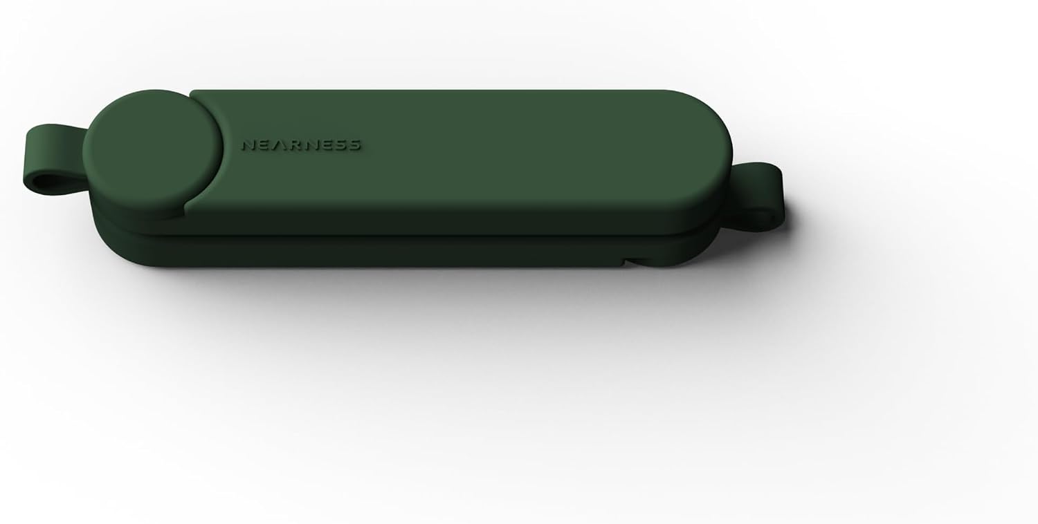 NEARNESS- Adjustable Mask Clips Magnetic Mask Strap (Green)