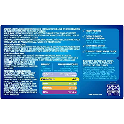 Image of Tampax Regular Tampons with Flushable Cardboard Applicator - Regular - 10 ct
