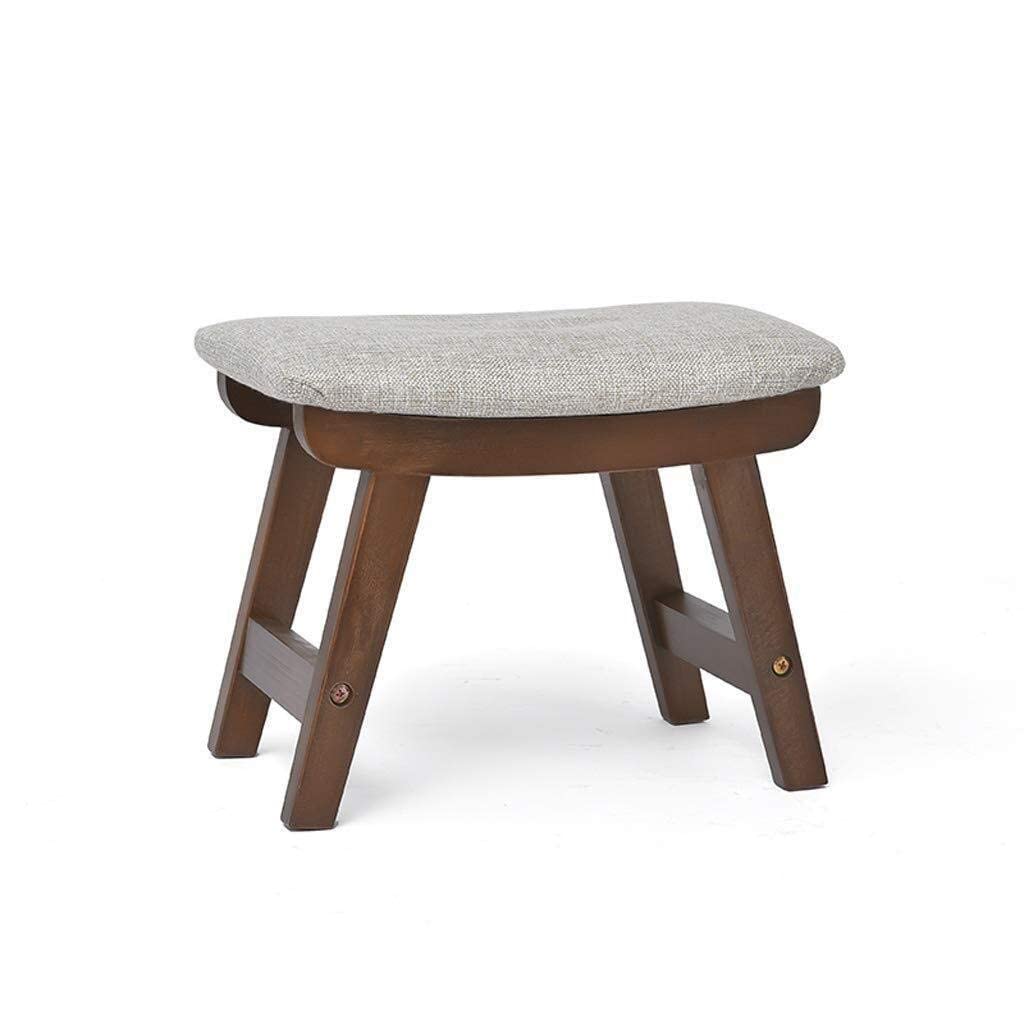 Banc en bois massif haut de gamme et assise coton lin