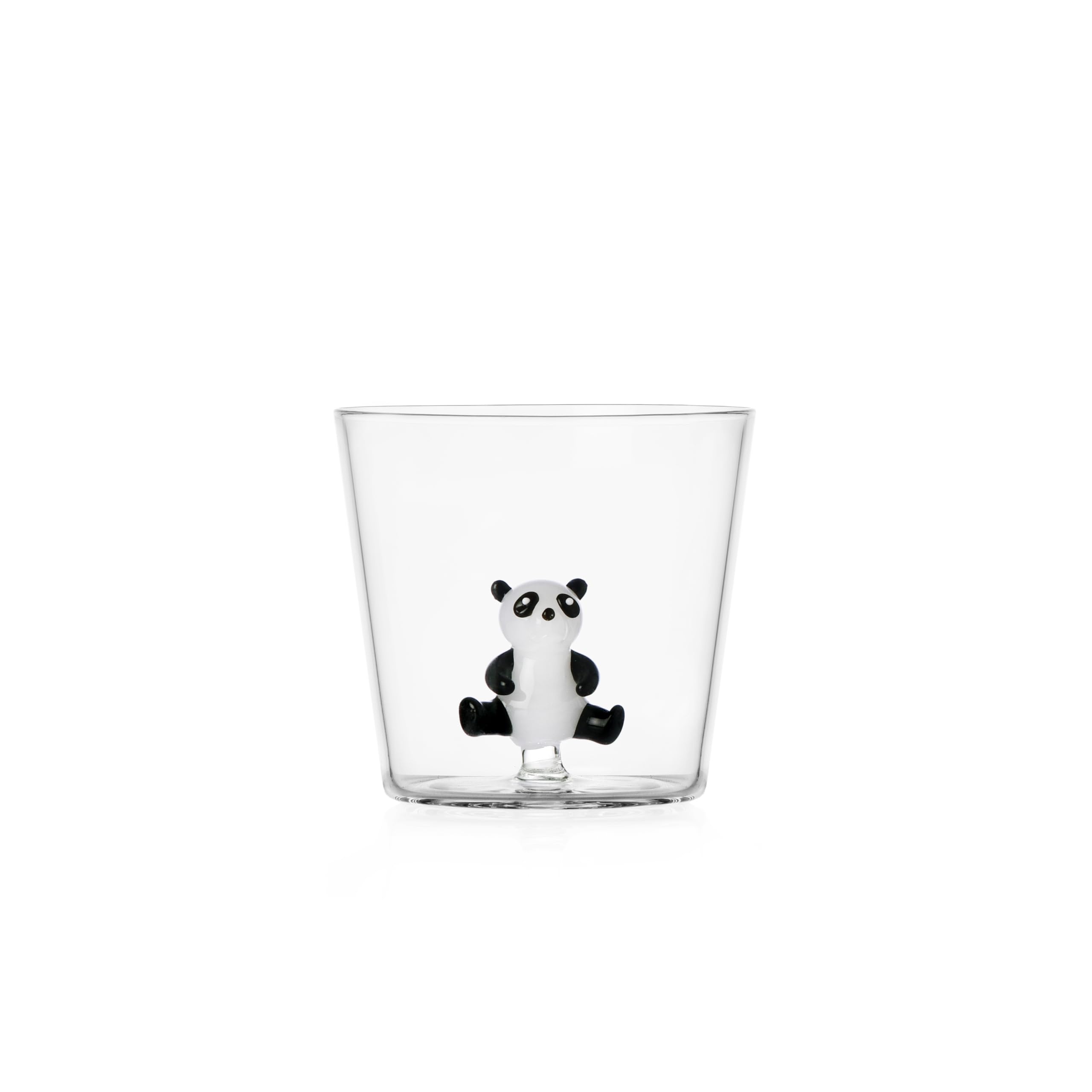 Ichendorf Milano Savannah Collection Panda Tumbler, 30 cl, Borosilicate Glass, Handmade
