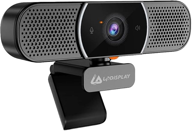 LPDISPLAY Webcam for pc 3 in 1 Full HD 1080P webcam All-IN-ONE Video Conferencing Camera with Omnidirectional Noise Reduction Microphone,HIFI Speakers,Privacy Cover,for Desktop PC Computer & Laptop
