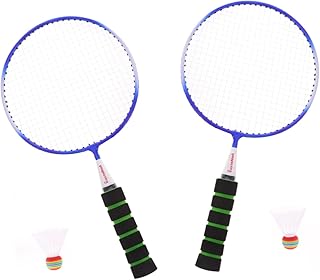 Anneome 1 Conjunto De Praia Infantil Ao Ar Livre Para Raquete De Badminton Light Raquete De Badminton Conjunto De Jogo Raquete De Tênis Azul Ultra Leve Remo Ao Ar Livre