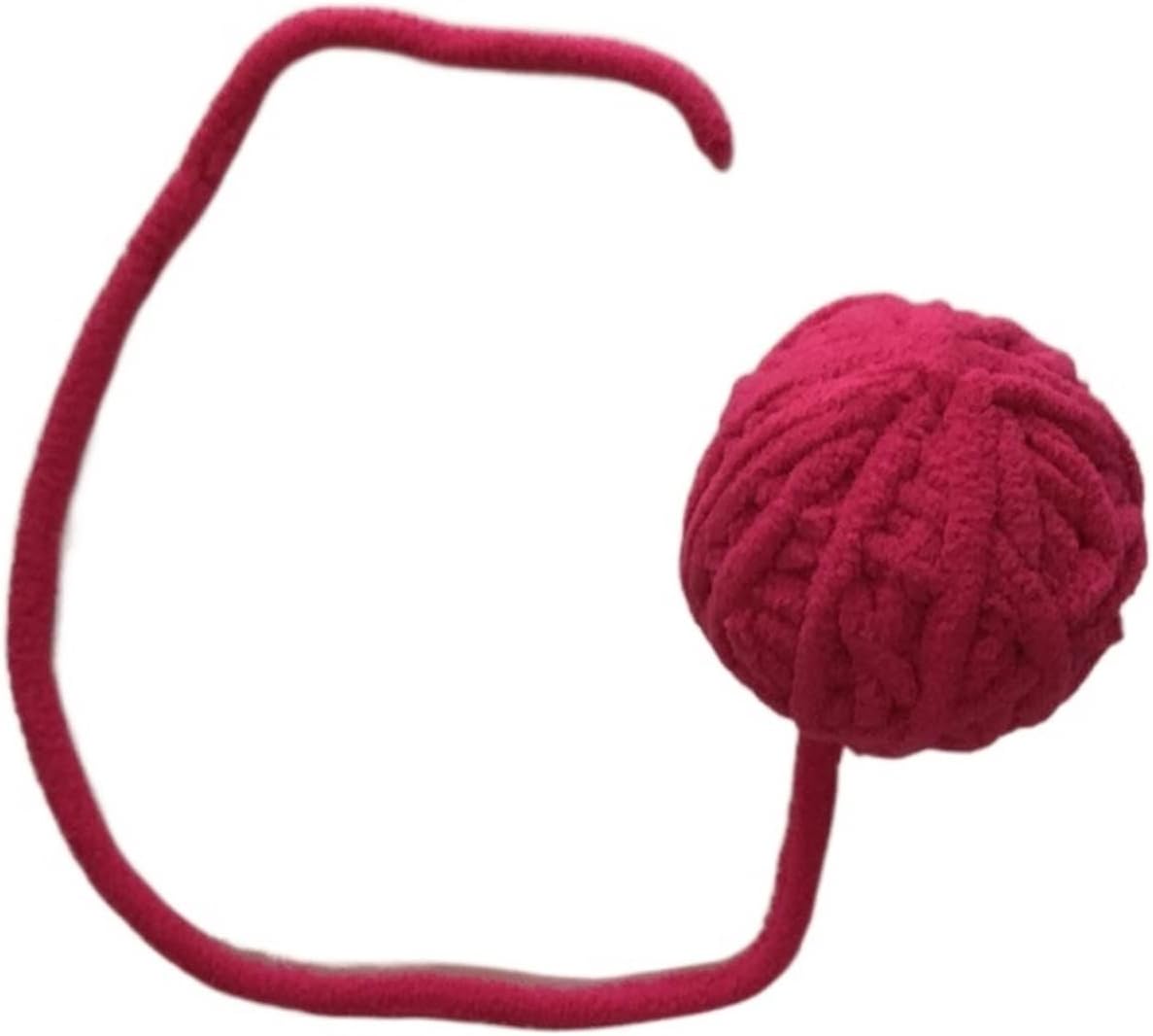 Poof Play Ball for Dogs Pet Products Cats can Play by Themselves, Interactive and chew Toy Balls, Bell Colored Wool Balls (Color : T, Size : (20-25CM))