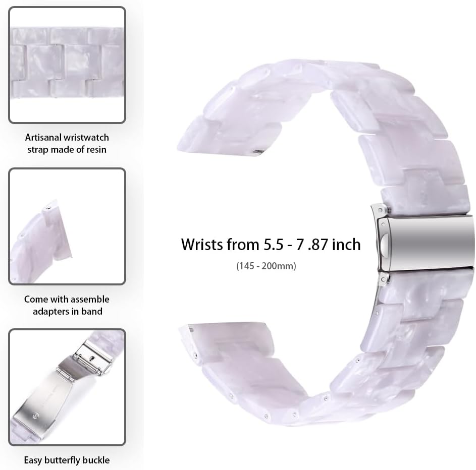 Resin Replacement Band for Amazfit Bip 6/Bip 5 Smart Watch writhbands- 22mm Lightweight Comfortable Wrist Strap with Premium Stainless Steel Buckle for Amazfit Bip 6 Watch image 3