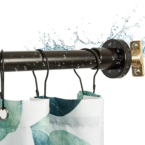 Image of Artiwell Heavy Duty Shower Rod, Adjustable Shower Curtain Rod, Expandable 47-84 Inch, Permanent Mount Shower Rod, Never Rust Stainless Steel For Window Curtain and Closet, Oil Rubbed Bronze