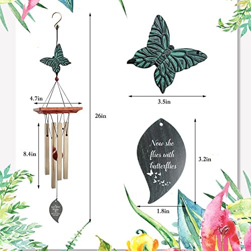 Image of ASTARIN Memorial Custom Wind Chimes for Loss of Loved One, Wind Chimes for Patio Yard Decor, 24'' (condolences-10)