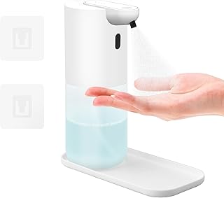 Desinfektionsspender Automatisch, aifulo Desinfektionsspender Sensor, Berührungsloser Desinfektionsmittelspender Wand 400ml mit Tropfschale, 4-Stufig für Schule, Büro, Krankenhaus, Hotel, Restaurant