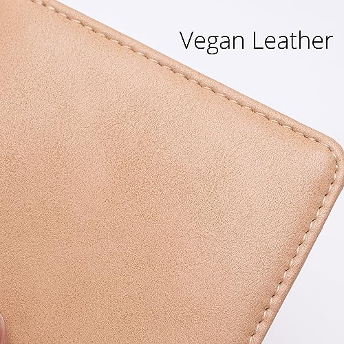 Image of Alldaily Small RFID Wallet for Women Slim Compact Bifold Pocket Ladies Travel Mini Purse (Apricot)