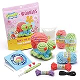 The Woobles Crochet Kit for Beginners – Spongebob Squarepants Craft Kit with Easy Peasy Yarn for Adults & Young Crafters, As Seen On Shark Tank, Step by Step Video Tutorials (Gary The Snail)