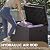 Devoko 100 Gallon Waterproof Large Resin Deck Box Indoor Outdoor Lockable Storage Container for Patio Furniture Cushions Garden Tools (100 Gallon, Dark Brown)