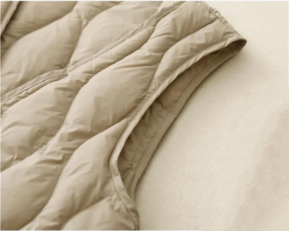 Lightweight Casual Cotton Down Vest Fall Winter Color Simple Close-Fitting Warm Pad Vest