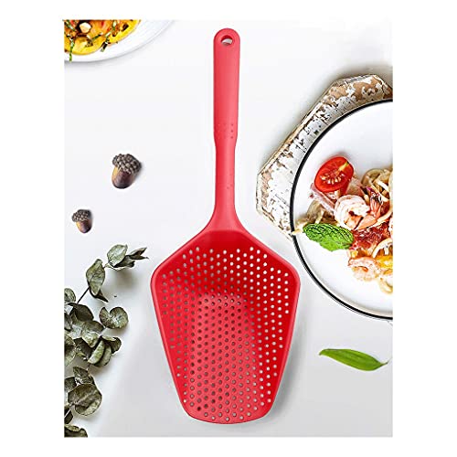 Espumaderas Silicona antiadherente Pumplings de espaguetis espaguetis de mango largo de silicona Drenaje Freír la cuchara Fideos Cuchara de cocinar Hot Pot Filtro Cuchara Vegetal y Fruto Filtro de ali