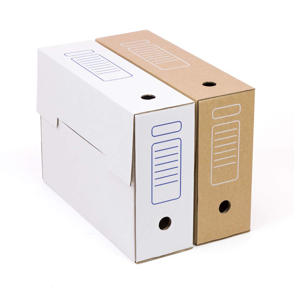 Confezione da 20 Scatole Archivio Definitivo Automontanti A4 – Cartone Ondulato 3 mm, Chiusura Automatica Senza Nastro, 100% Riciclabili, dimensioni: 36x10,3x27,1 cm, colore marrone