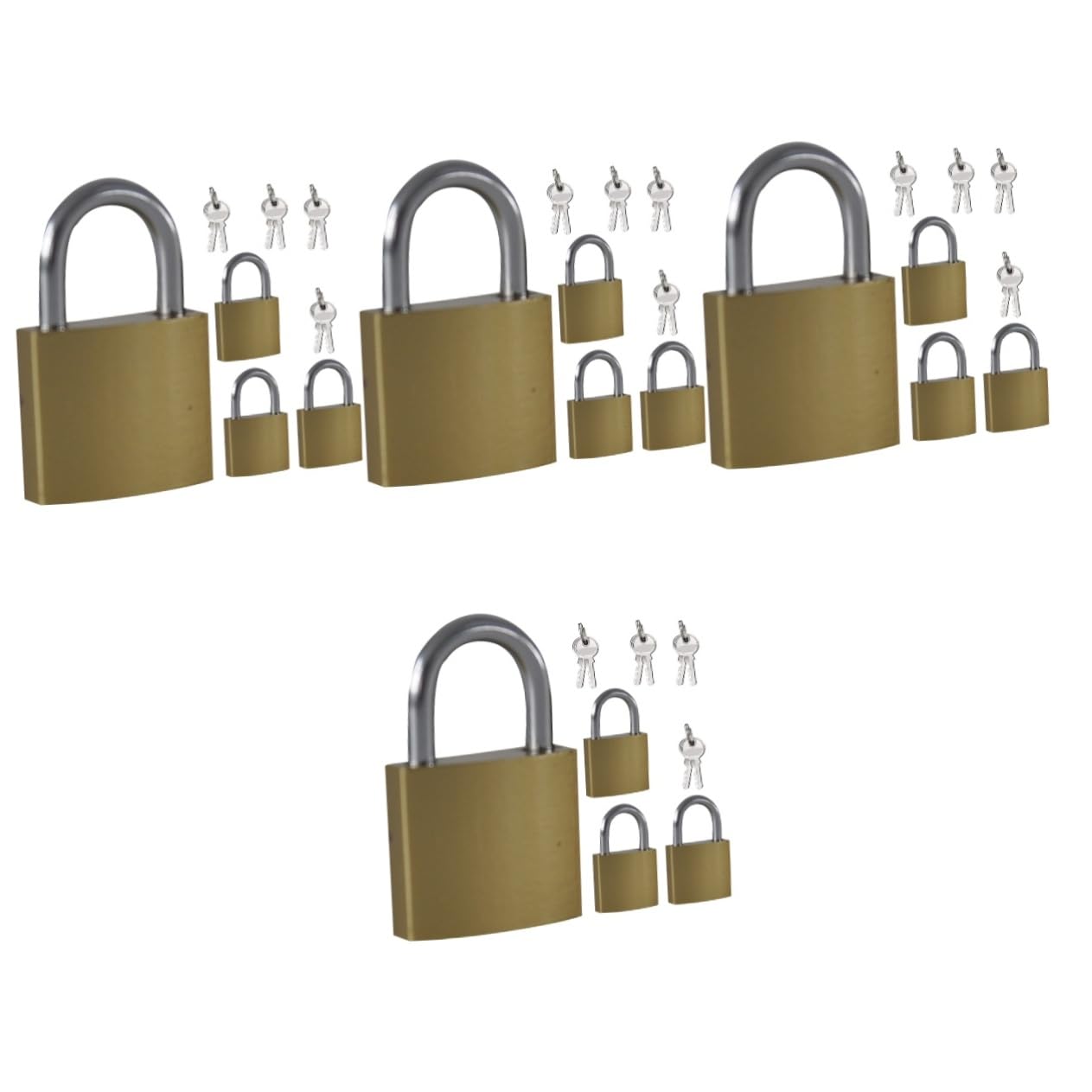 Tofficu 4 Set Serrature Massiccio Con Chiavi Sicurezza Per Armadietti E Valigie Design Elegante E Resistente Ai Tentativi Manomissione 4 Pezzi*4