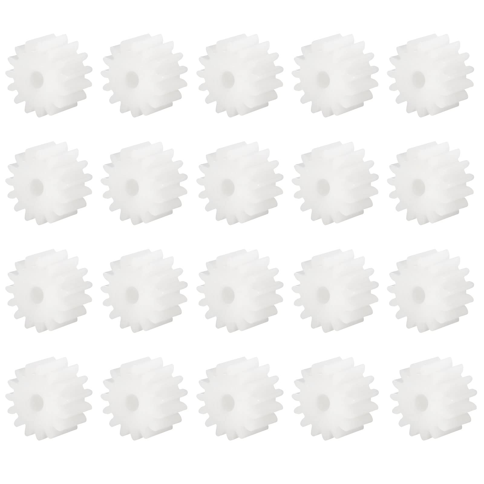 30 Engrenages Plastique 12 Dents Module 0.5 - Pour Voitures RC, Robots DIY, Projets éducatifs (blanc)