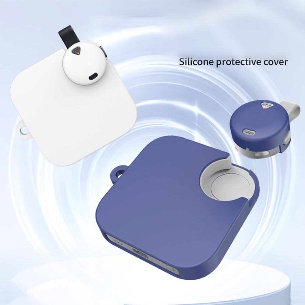 Kalokairi Stoßfeste Silikonhülle für Soundcore Work AI Voice Recorder, sturzsichere Schutzhülle mit tragbarem Design, kompatibel mit Schwarz/Weiß-Optionen, Schwarz