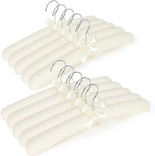 Perchas acolchadas para ropa  Perchas de tela de alta calidad para abrigos, suéteres, vestidos de novia, armario, perchas de ropa resistentes