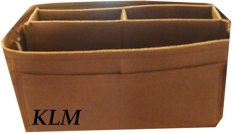 Personalized Felt Purse Insert, Monogrammed personal Organizer, 12.5" wide 6" high 6.5" deep, 11 pockets, Hard bottom, LV Insert, MM Purse shaper