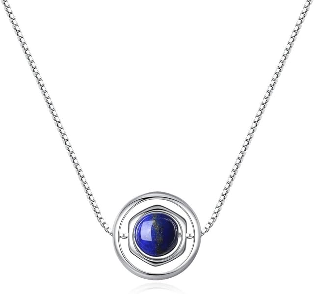 COAI Womens Girls 925 Sterling Silver Stone Clavicle Chain Necklace