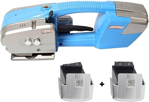 Electric Strapping Tool for 11-16 mm PP PET Straps Automatic Strapping Machine 2x3000mha Battery Powered for Box Pallet Portable Electric Baler