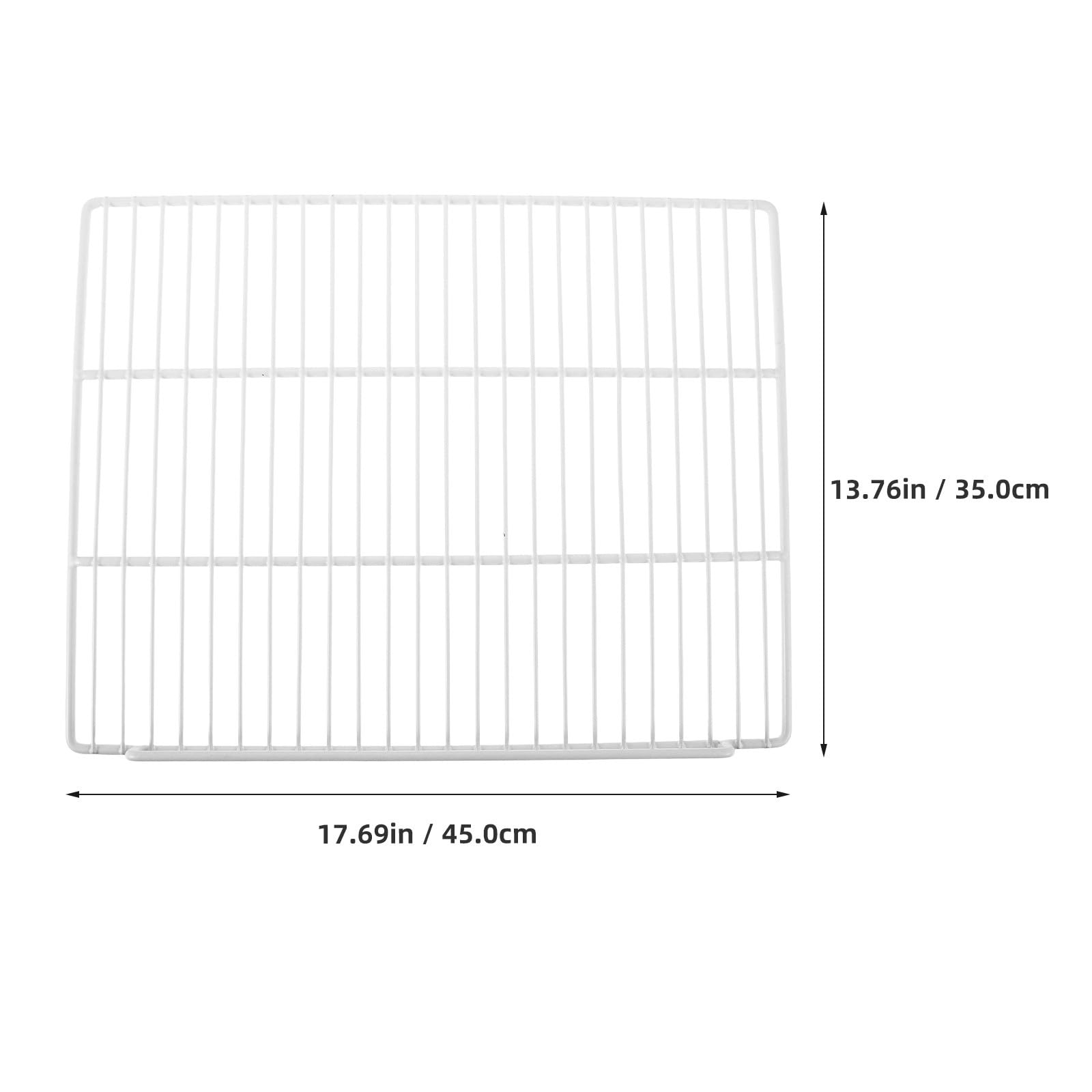 Mobestech Ripiano per Frigo in Acciaio Bianco, Divisorio per Freezer 1 Pz | Griglia Bordi Aperti, Portata Elevata, Facile da Pulire, Spazio Regolabile per Scaffale Interno