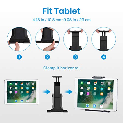 Moukey Tablet Holder For Mic Stand, Adjustable Microphone Music Stand Phone Holder Mount, Compatible With Ipad, Iphone, Android, All 4.7 To 11-Inch Tablets & Smartphones, Mmsph-1 #TOP2