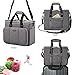 Knitting Bag, Large Yarn Storage Organizer, Crochet Bags and Totes, Yarn Bags for Crocheting, Yarn Holder Case for Knitting Needles, Crochet Hooks, Knitting Accessories, Unfinished Project, Grey.