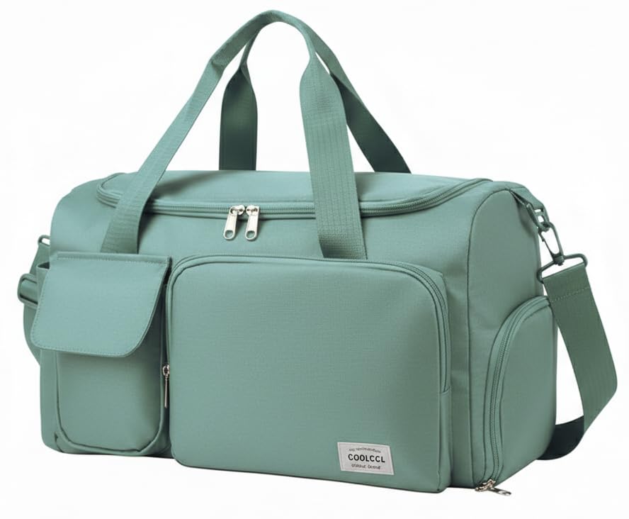 wildhorn Nylon 44 cm Travel Duffle Bag for Women | Waterproof Gym & Sports Shoulder Bag with Wet Pocket & Shoe Compartment | Weekender Overnight Cabin Luggage Bag (Teal)-picture-42