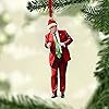 Donald Trump Christmas Ornament 2025 Set of 3 - Trump Ornaments for Christmas Tree, Trump Dancing Ornament, Trump Xmas Gifts for Supporter Trump Pendant Christma Decorations (Red) #4